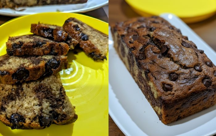 kek pisang coklat chip