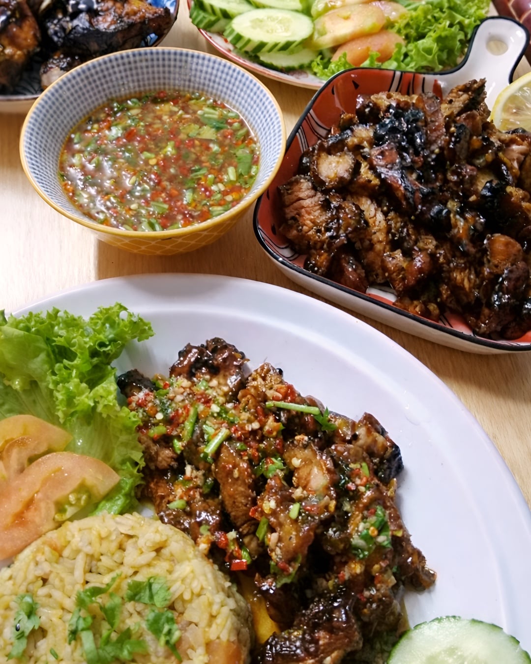 nasi daging bakar