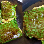 Resipi Lempeng Isi Kelapa Cara Orang Dulu-Dulu, Wangi Dibakar Atas Daun Pisang