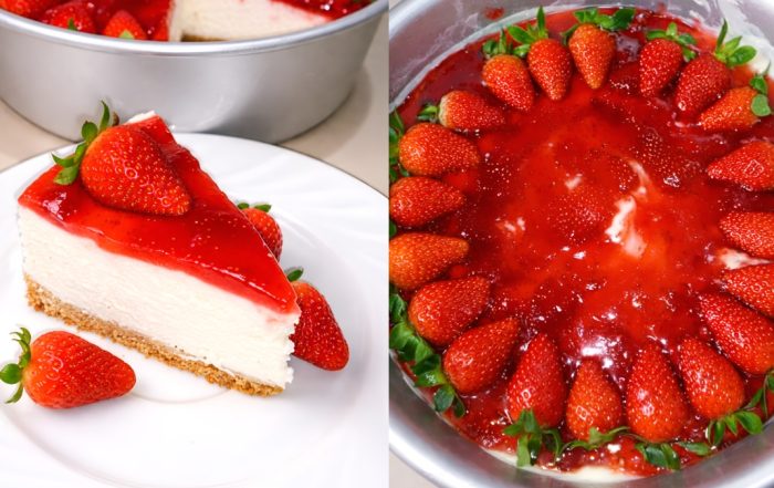 resepi strawberry cheesecake