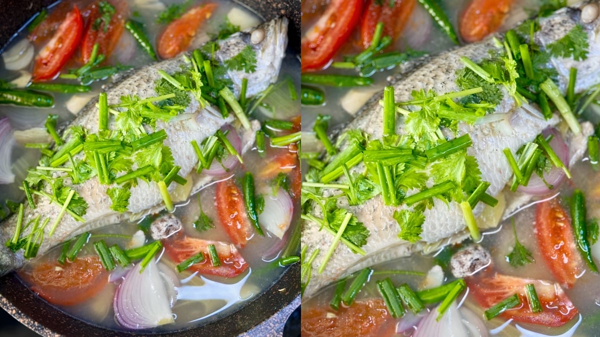 siakap masak asam rebus