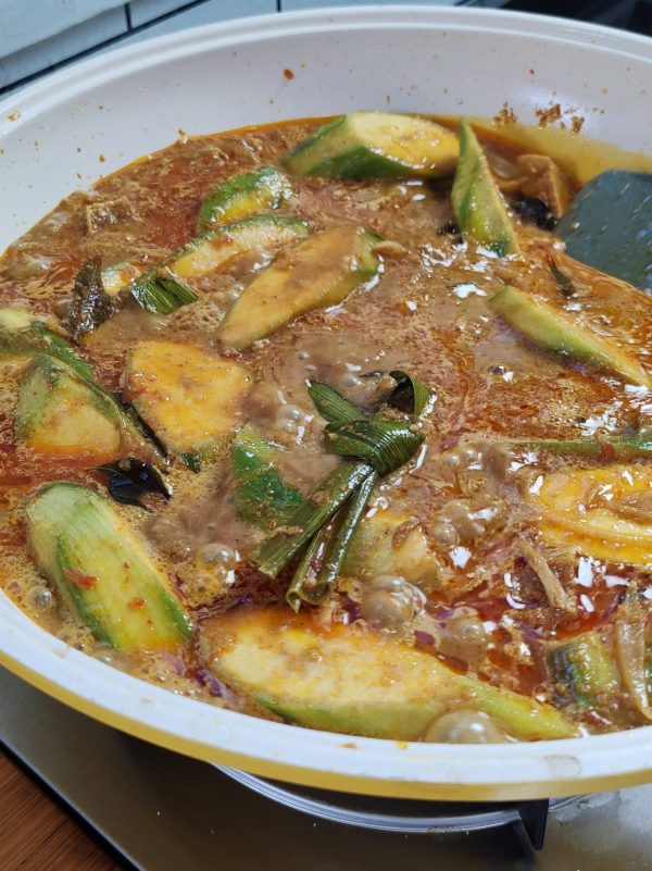 gulai daging pisang muda