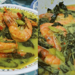 Resipi Pucuk Ubi Masak Lemak Tempoyak Petai Dengan Udang, Aromanya Cukup Menusuk Kalbu!
