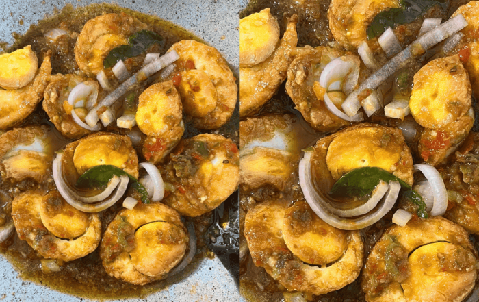 telur rebus sambal balado