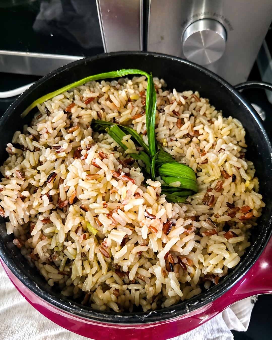 cara masak beras perang