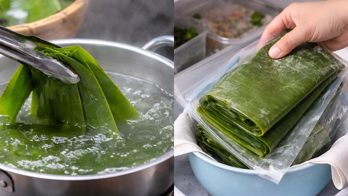 cara melembutkan daun pisang
