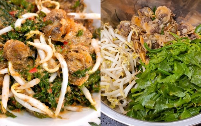 kerabu kerang pucuk paku