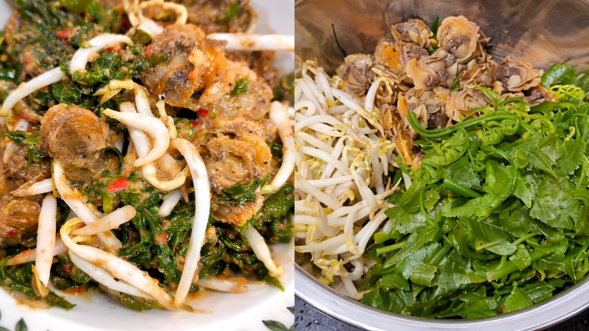 kerabu kerang pucuk paku