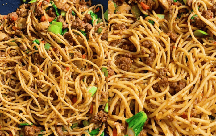 spaghetti goreng daging