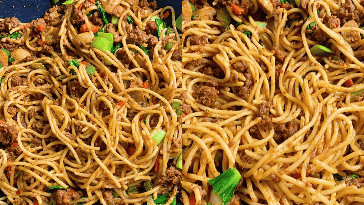 Cara Mudah Masak Spaghetti Goreng Daging, Sedap Sampai Tak Tinggal Sikit Pun\!