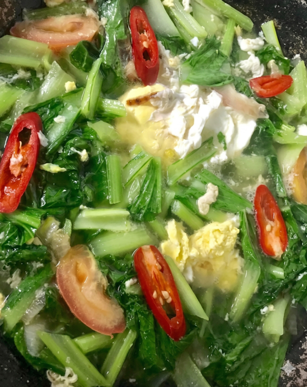 resepi sup sayur sawi