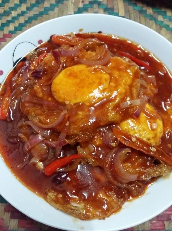 resepi telur masak sos