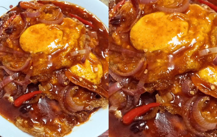 resepi telur masak sos