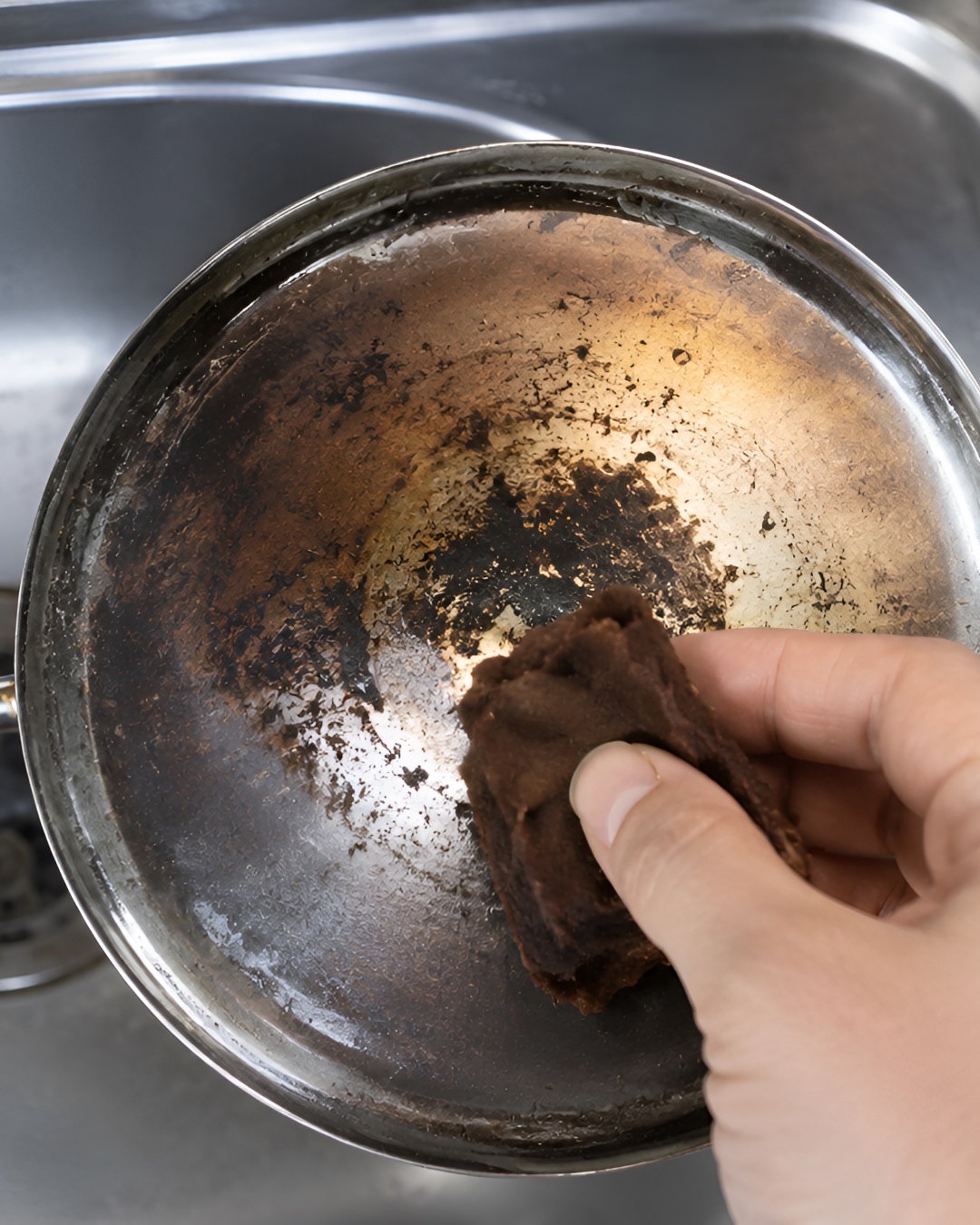 cara buang kerak periuk