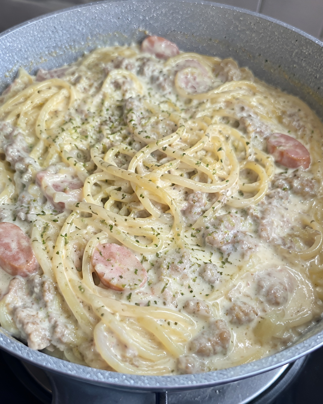 creamy spaghetti carbonara