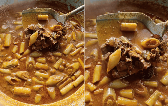 gulai daging batang pisang