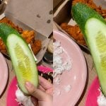 Timun Besar Dalam Ayam Gepuk Buat Netizen Terhibur, Ramai Tak Sangka Saiznya Begitu ‘Mega’!