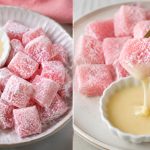 Cara Buat Mochi Bites Sirap Bandung Yang Lembut, Kenyal Dan Sedap Dicicah Susu Pekat
