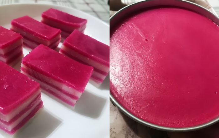 kuih lapis sukatan cawan