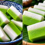 Kuih Tepung Talam Pandan Lembut Berlapis, Rupanya Ini Rahsia Santan Tak Merekah