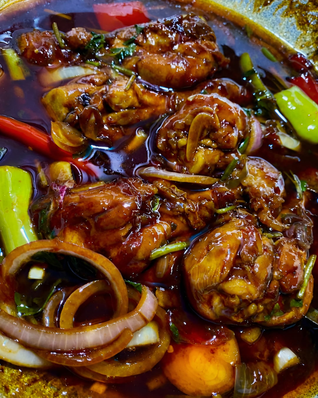 masak ayam kicap berkuah