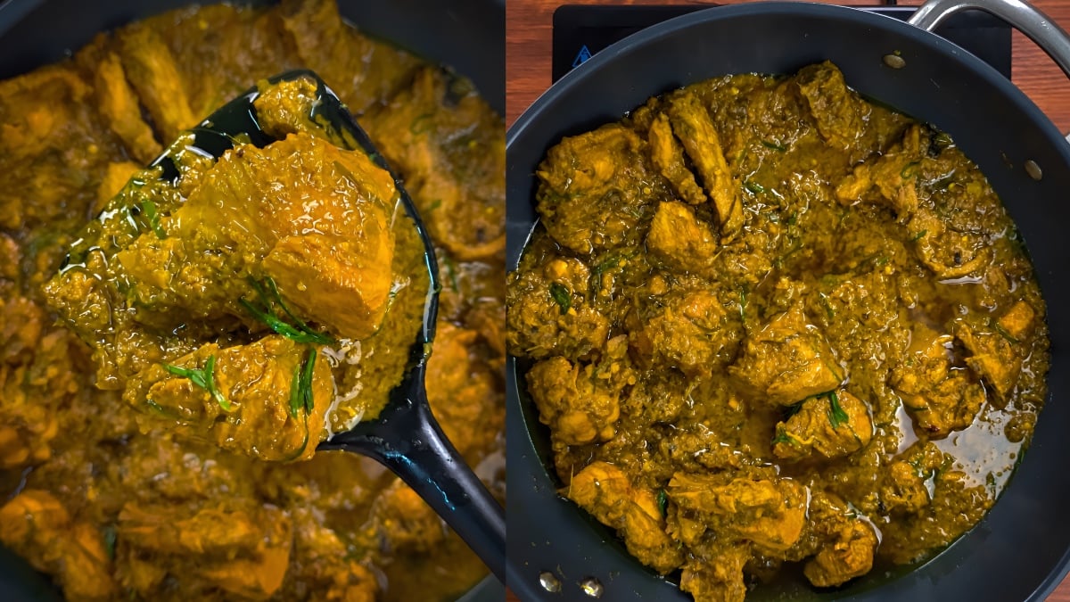 rendang ayam hijau
