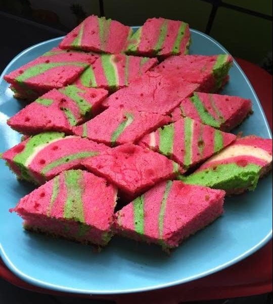 resepi kek minyak pelangi