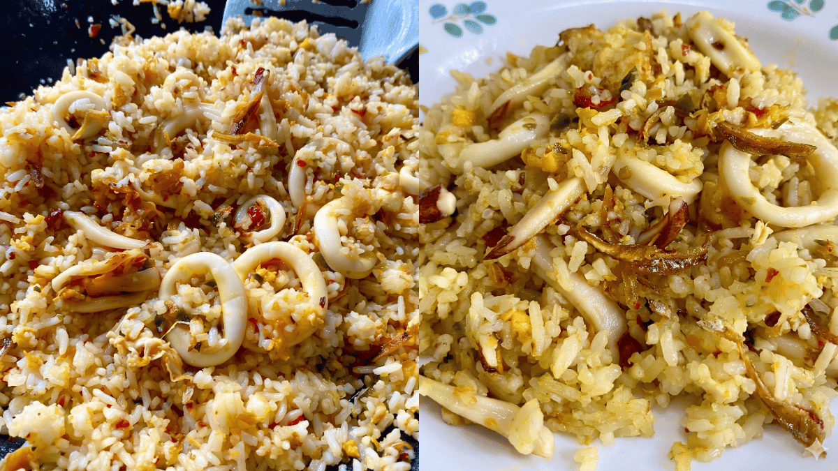 nasi goreng sotong kunyit