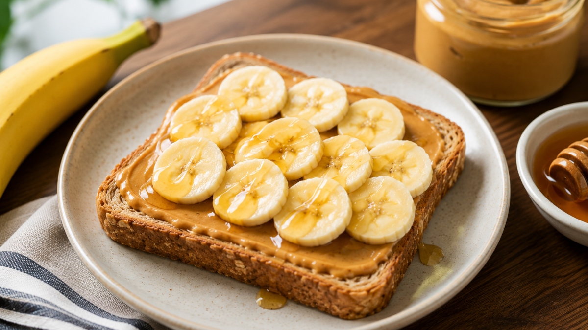 Peanut butter banana toast
