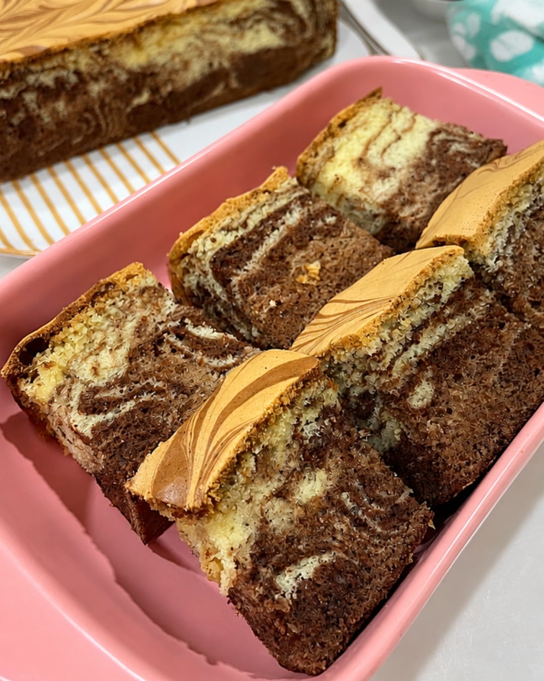 kek marble tanpa butter