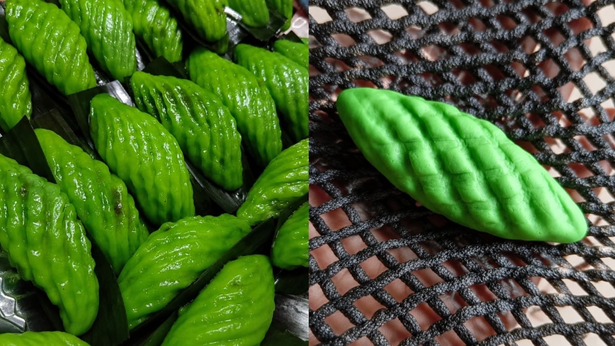 Kuih Peria Ini Buat Ramai Kagum, Hanya Guna Jaring Buah Untuk Dapatkan Corak Cantik