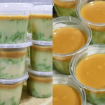 Resipi Agar-Agar Cendol Lembut Berkrim Dengan Lapisan Gula Kabung, Nikmat Makan Sejuk-Sejuk!