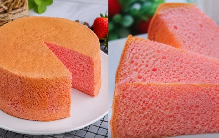 resepi kek span strawberry