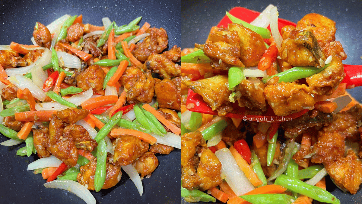Resipi Ayam Goreng Kunyit Tumis Bawang Putih, Menu Harian Paling Senang Bila Buntu Nak Masak Apa
