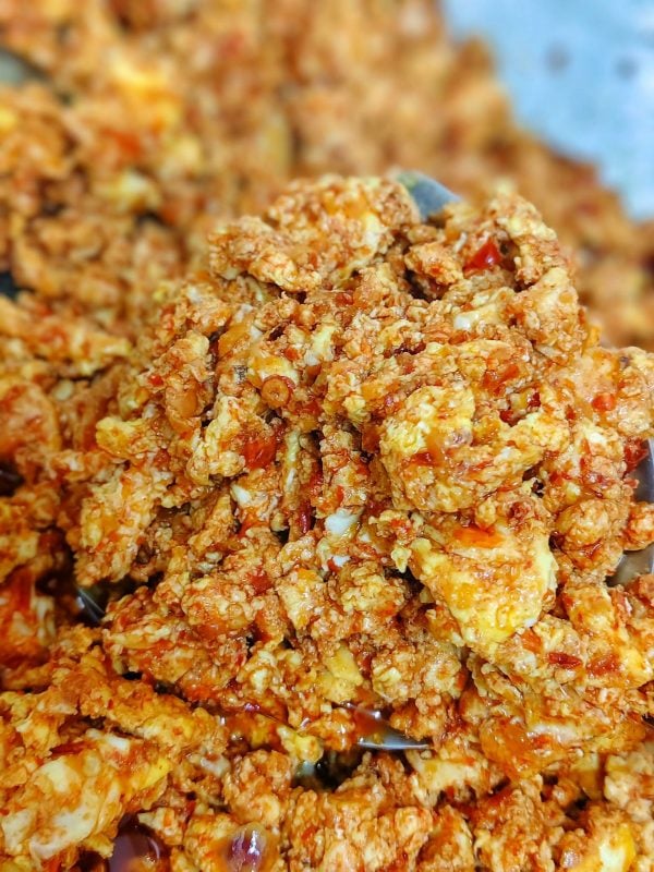 telur hancur sambal