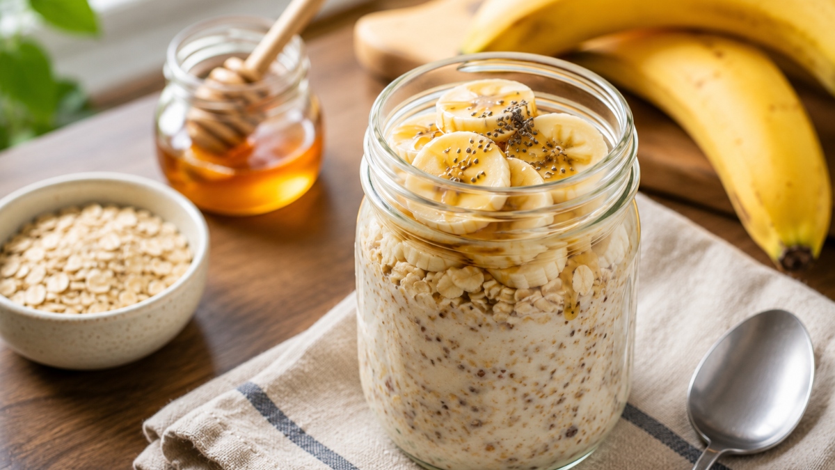 Overnight oats pisang & madu