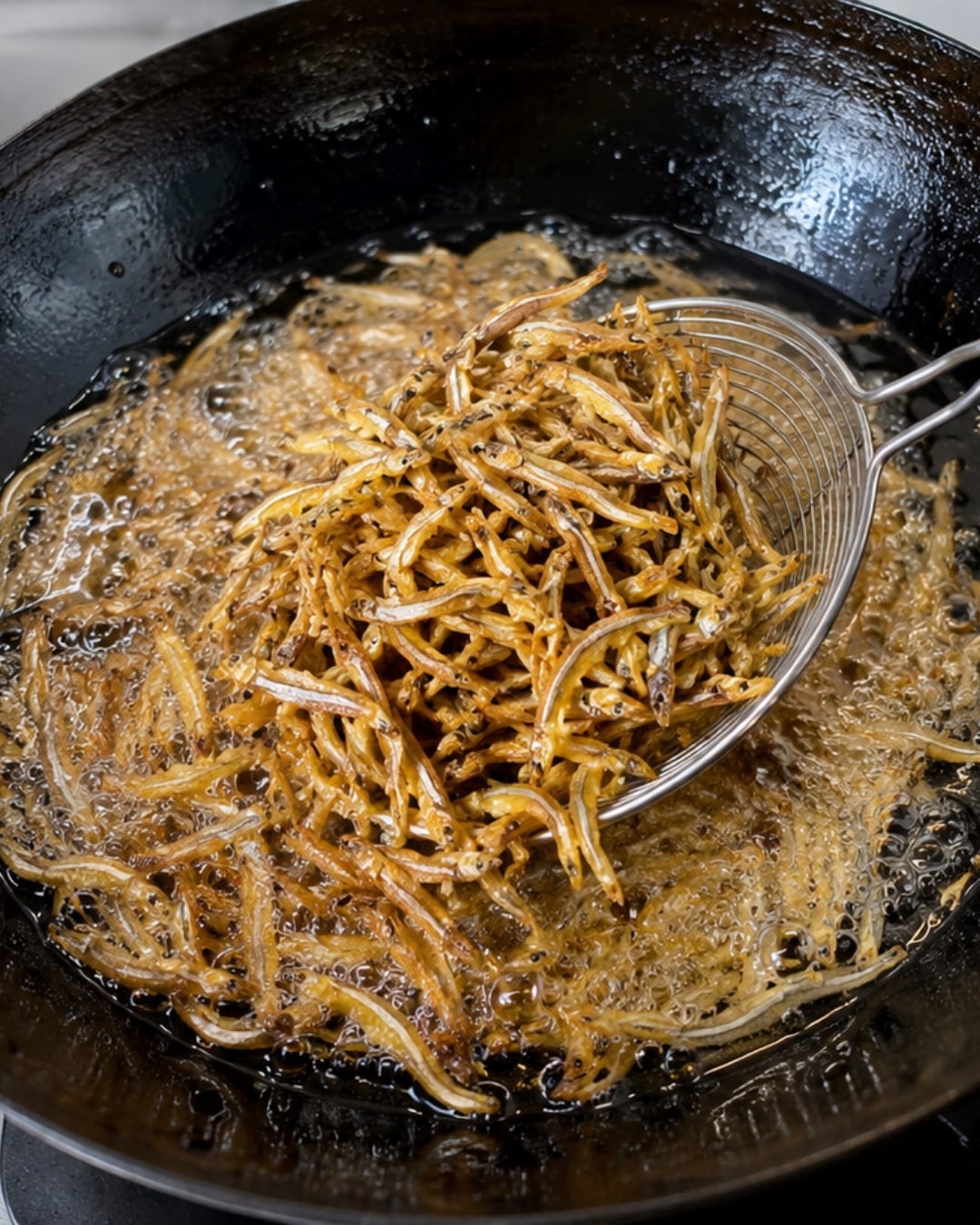 cara goreng ikan bilis