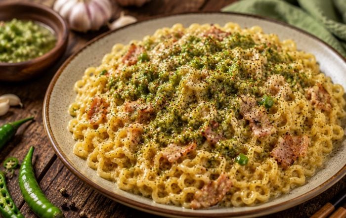 maggi goreng carbonara sambal hijau creamy dan pedas