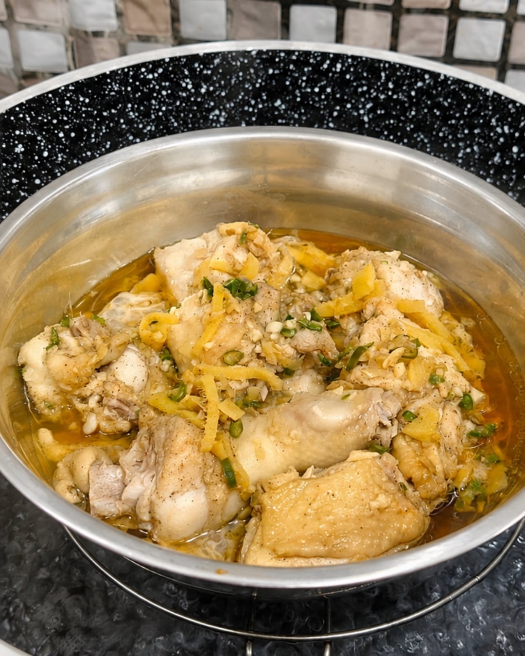 resepi ayam halia kukus