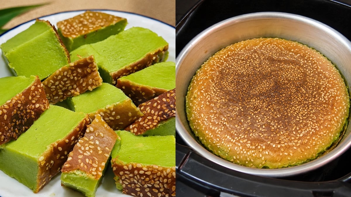 Resepi Bengkang Pandan Lembut & Lemak Manis, Bakar Guna Air Fryer Pun Jadi Cantik