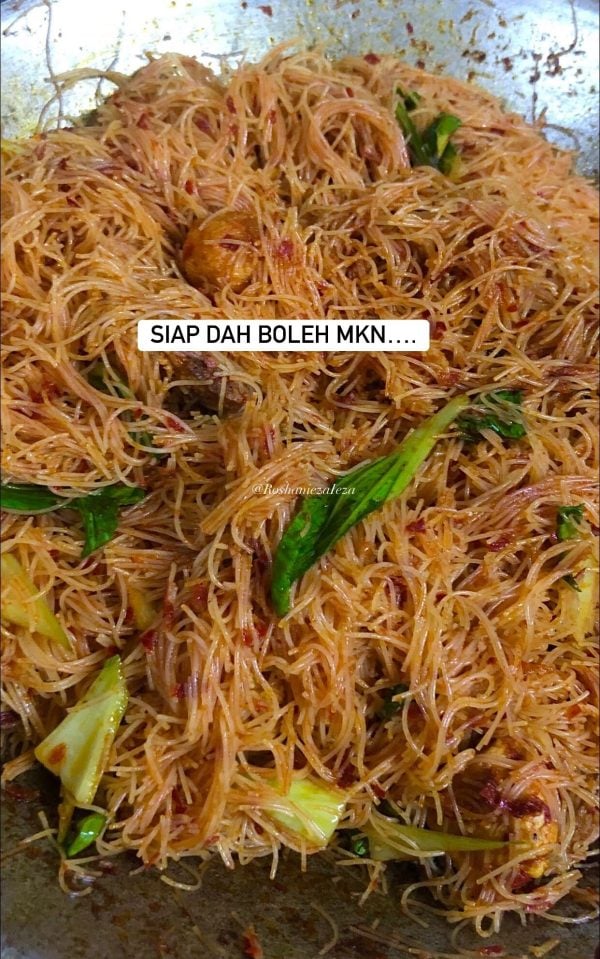 bihun goreng cili kering
