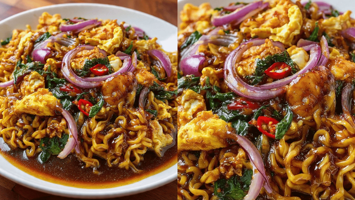 Resipi Mi Segera Goreng Kari Banjir, Kuah Pekat & Pedas Memang Buat Tak Cukup Semangkuk!