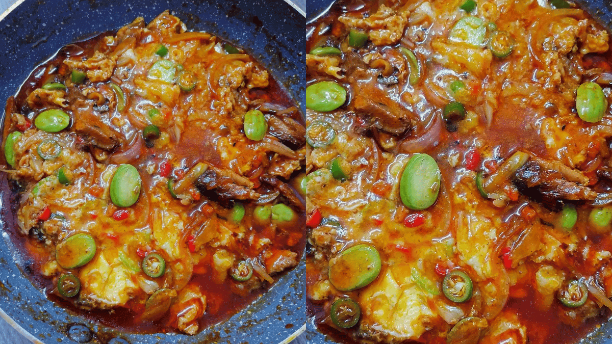Resipi Sardin Telur Petai Berkuah Pekat, Tak Perlu Banyak Bahan Tapi Rasanya Mengancam!