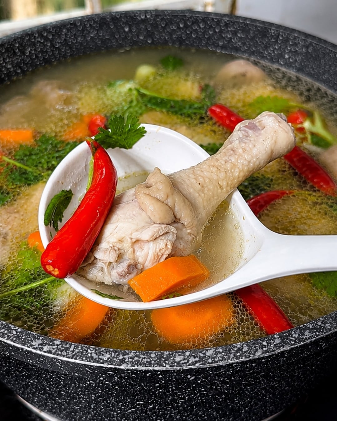 resepi sup ayam kampung