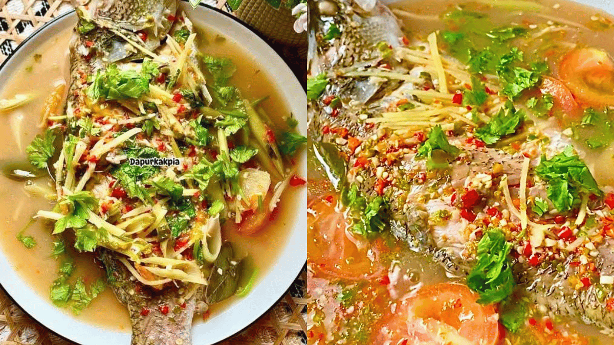 Resipi Ikan Siakap Rebus Halia Limau, Campurkan Saja Semua Bahan Ini Dalam Kuali!