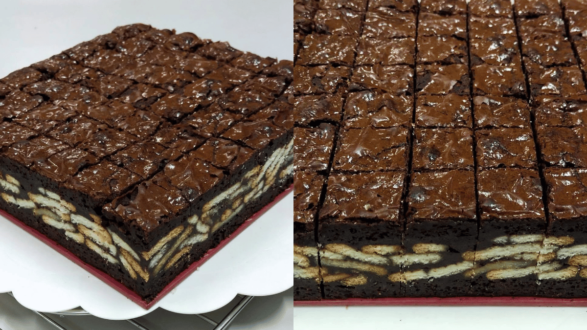 Resipi Batik Brownies, Sekali Buat Dapat 2 Pencuci Mulut Kegemaran Dalam Satu Loyang!