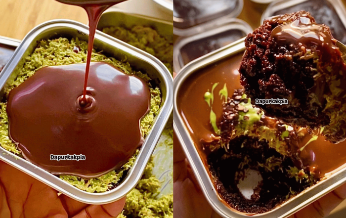 kek coklat kunafa