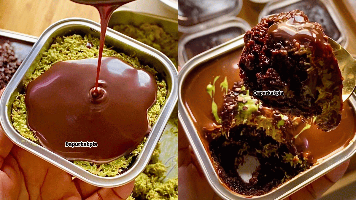 Resipi Kek Coklat Moist Kunafa, Setiap Gigitan Ada Tekstur Lembut, Rangup & Topping ‘Leleh’