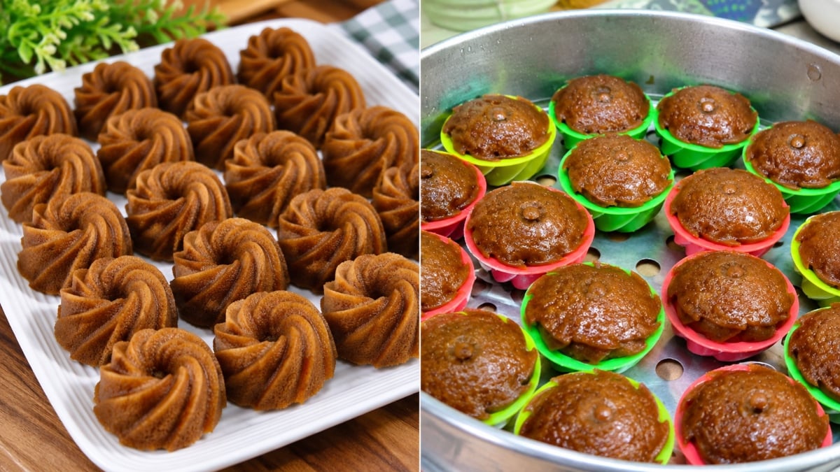 Apam Gula Hangus Gebu Tak Perlu Banyak Bahan, Kukus 10 Minit Saja Dah Siap