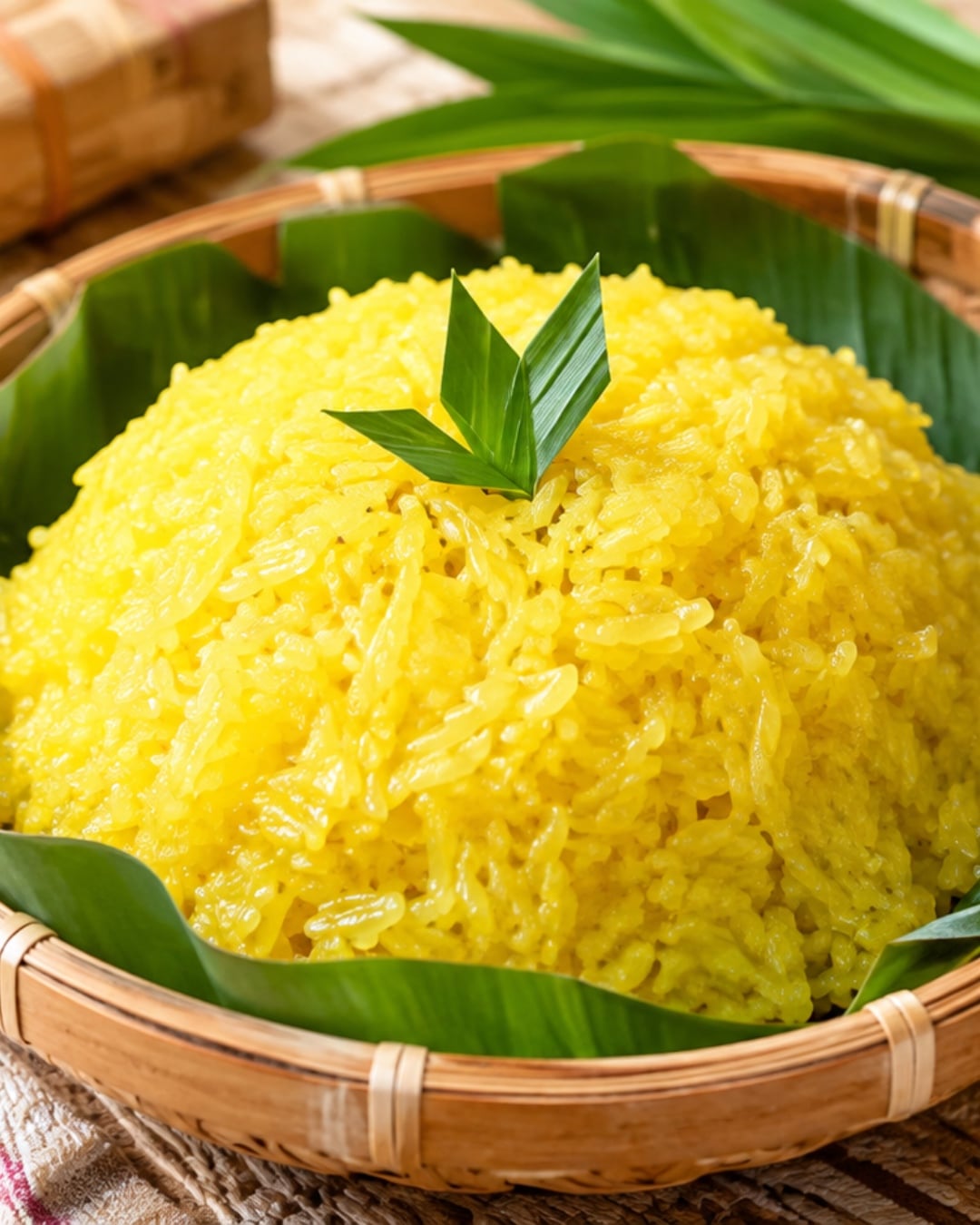 cara kukus pulut kuning
